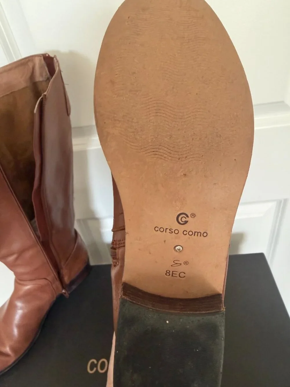Corso Como Leather Francine Vintage Calf Boots